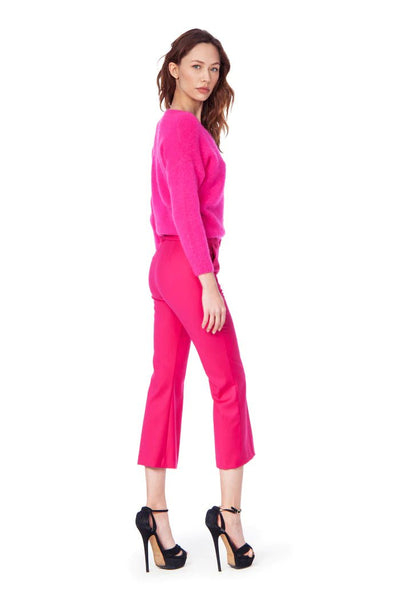Odi Et Amo Pantalone flaire cropped in tessuto stretch Pantalone Donna - Boutique Luisa Trendy