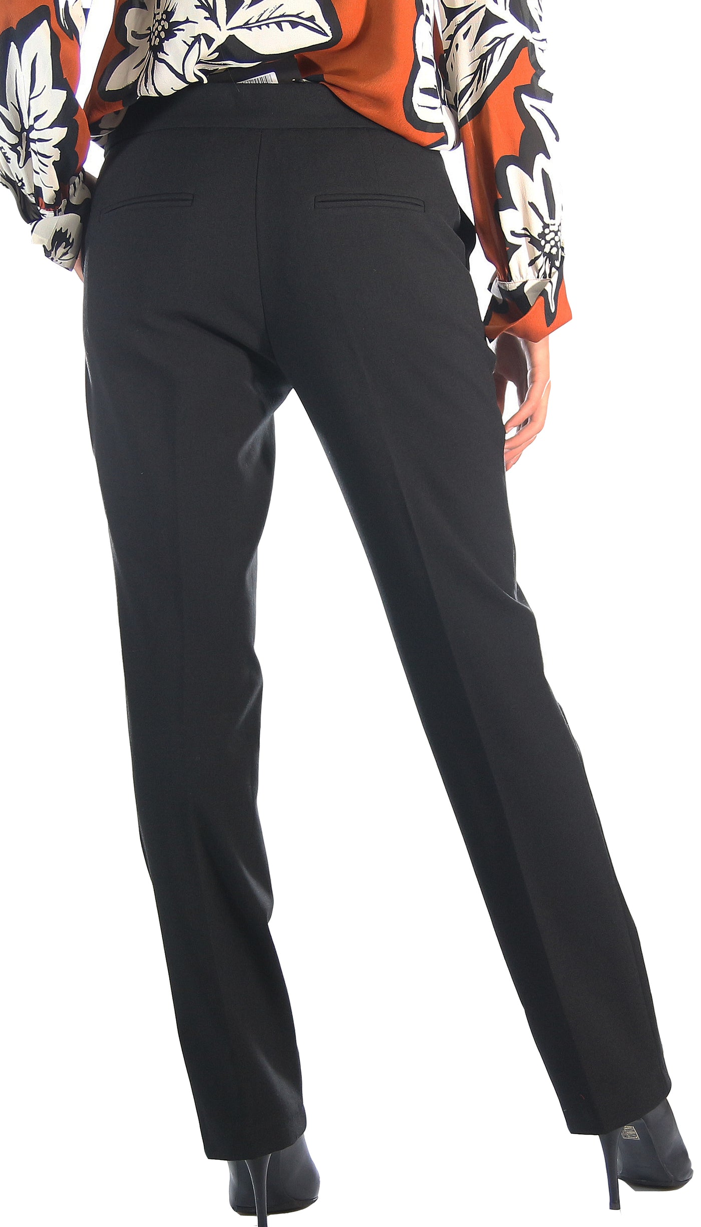 Twinset Milano Pantalone in lana con morsetti logo.