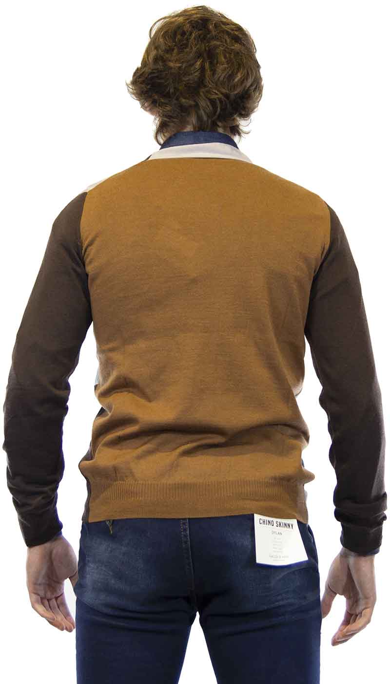 Paolo Pecora cardigan uomo in lana con sfumature del marrone e grgio Maglie e cardigan uomo - Boutique Luisa Trendy