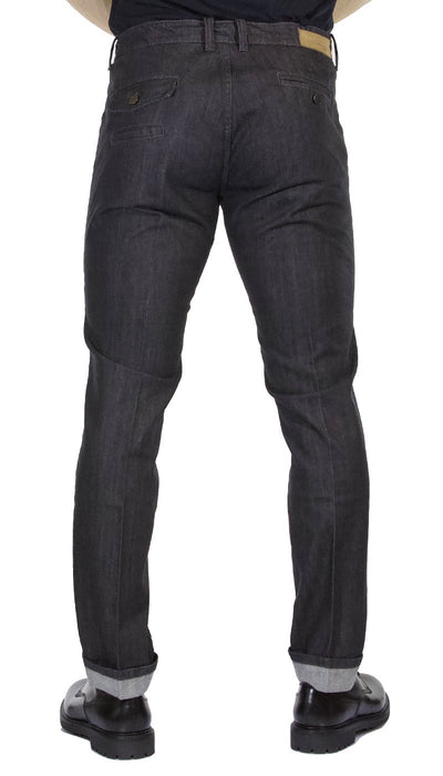 Paolo Pecora Jeans uomo grigio tasche america con pinces e piega inglese Jeans Uomo - Boutique Luisa Trendy