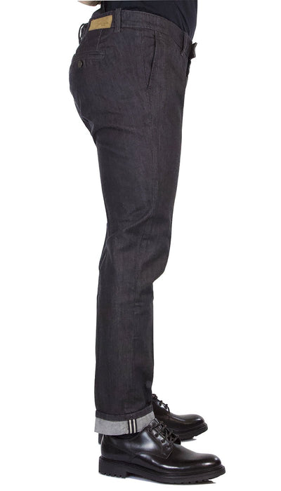Paolo Pecora Jeans uomo grigio tasche america con pinces e piega inglese Jeans Uomo - Boutique Luisa Trendy