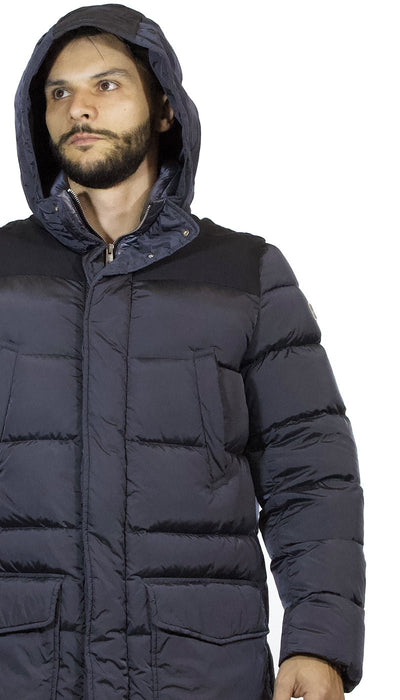 Piumino lungo uomo Add grigio imbottito di piuma d'oca con cappuccio. Capispalla Uomo - Boutique Luisa Trendy