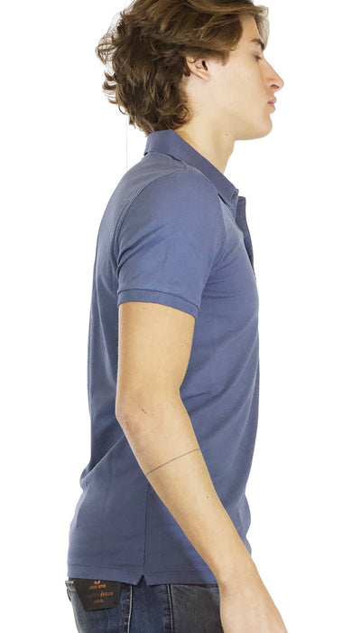 Polo uomo Seventy manica corta in cotone piquet blu avio. T-shirt e Polo - Boutique Luisa Trendy