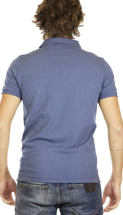 Polo uomo Seventy manica corta in cotone piquet blu avio. T-shirt e Polo - Boutique Luisa Trendy
