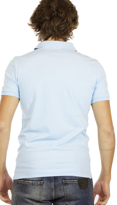 Polo uomo Seventy manica corta in cotone piquet celeste. T-shirt e Polo - Boutique Luisa Trendy