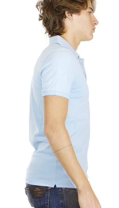 Polo uomo Seventy manica corta in cotone piquet celeste. T-shirt e Polo - Boutique Luisa Trendy