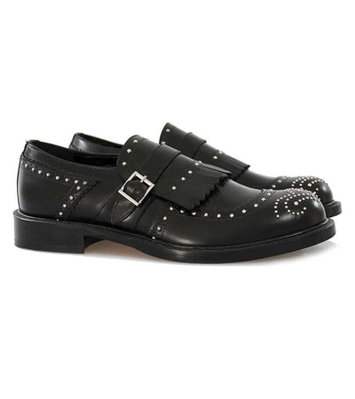 Scarpe uomo Luisa Trendy modello shanghai nere in pelle e borchie argento. - Luisa Trendy (5178586529927)