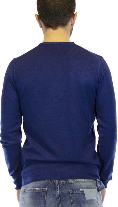Seventy Maglia uomo girocollo in lana blu Maglie e cardigan uomo - Boutique Luisa Trendy