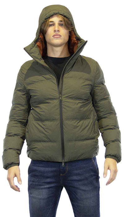 Seventy Piumino uomo verde con cappuccio e imbottitura Sustans®. Capispalla Uomo - Boutique Luisa Trendy