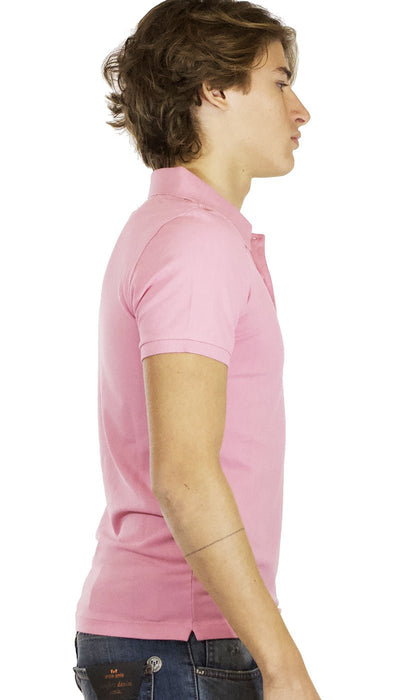 Seventy Polo uomo manica corta in cotone piquet rosa. T-shirt e Polo - Boutique Luisa Trendy