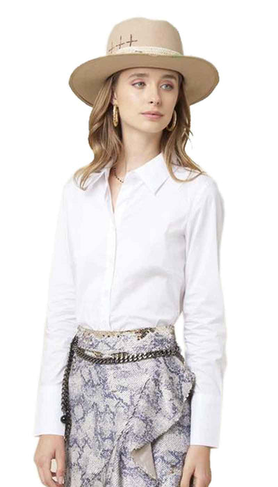 Silvian Heach Camicia donna classica bianca in cotone. PGA20531CA Bluse e camicie - Boutique Luisa Trendy
