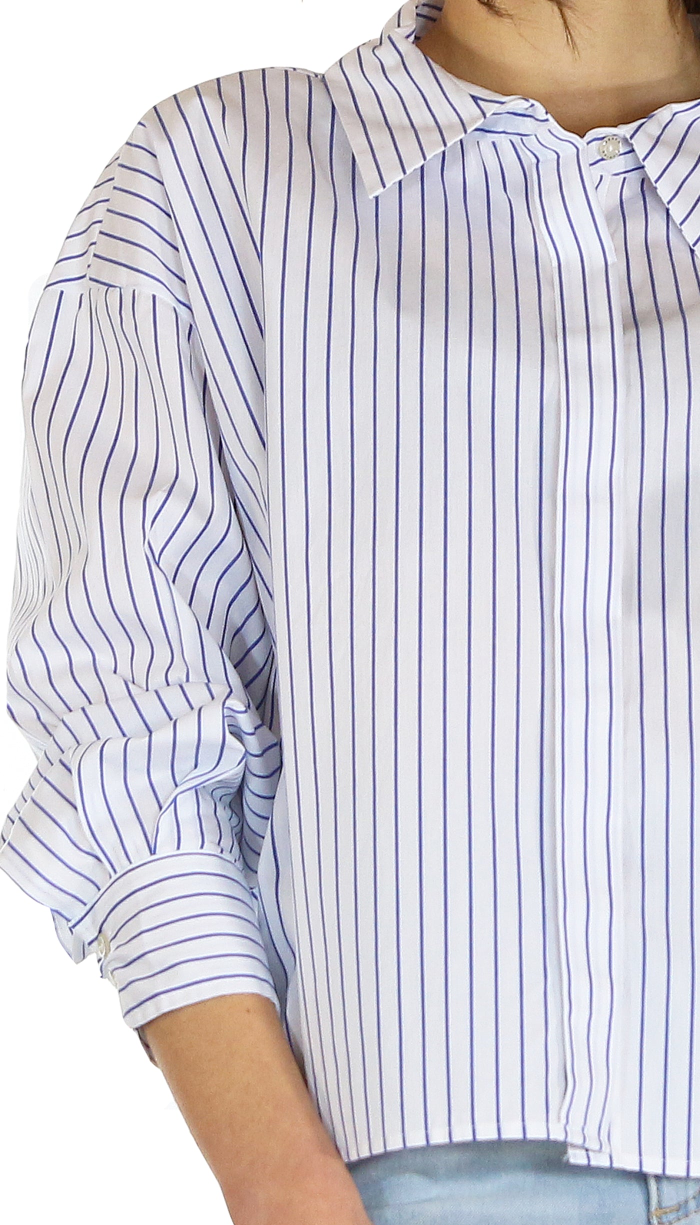 Silvian Heach Camicia in cotone rigata. (6672814768263)