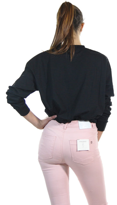 Silvian Heach Felpa crop con logo in strass. Felpa - Boutique Luisa Trendy