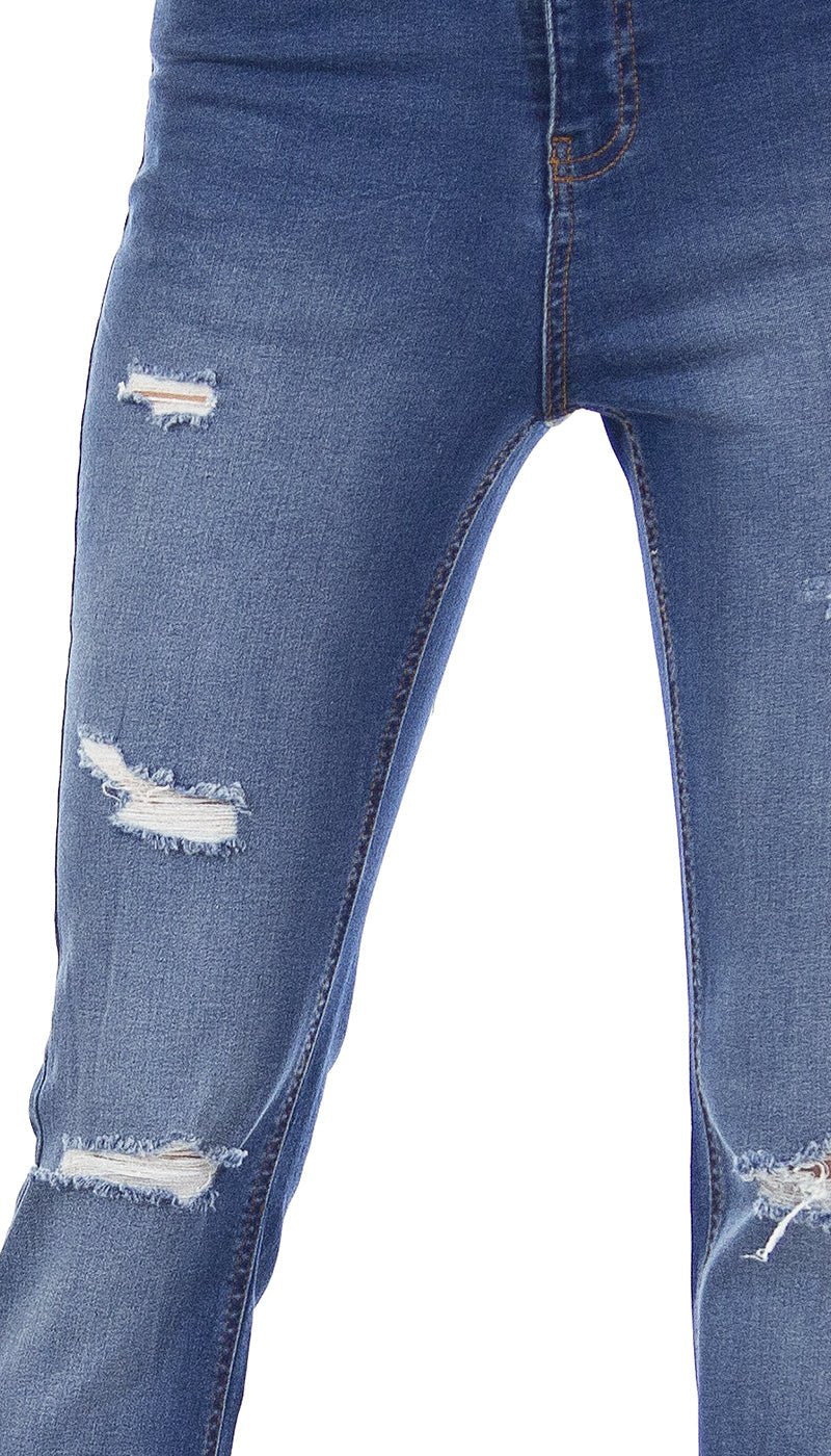 Silvian Heach Jeans con micro - rotture modello vita alta a zampetta. PGP21675JE Jeans - Boutique Luisa Trendy