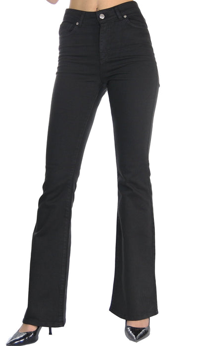 Silvian Heach Jeans nero in cotone a zampa. Jeans - Boutique Luisa Trendy