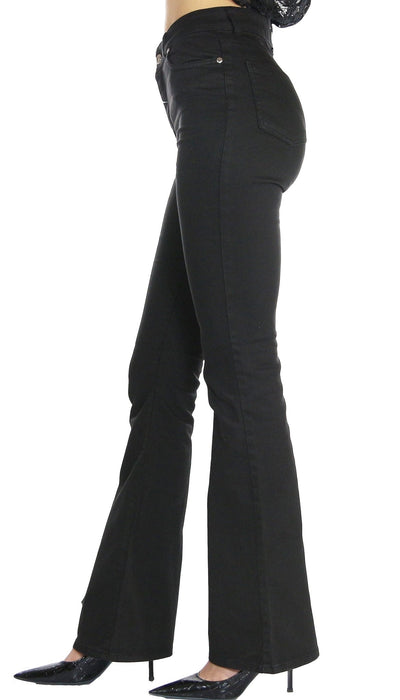 Silvian Heach Jeans nero in cotone a zampa. Jeans - Boutique Luisa Trendy