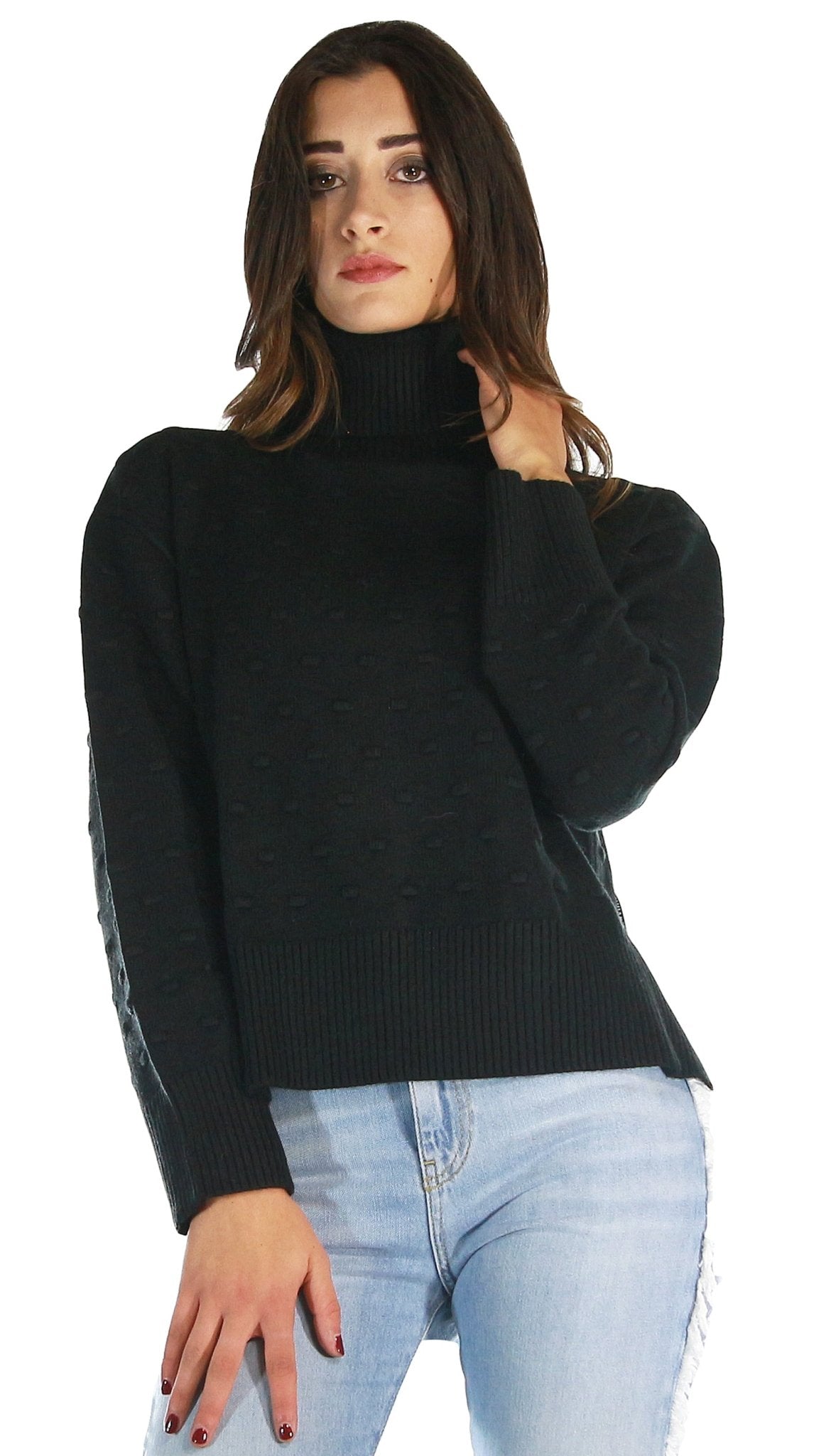 Silvian Heach Maglia a collo alto over con trama in rilievo Maglie e cardigan Donna - Boutique Luisa Trendy
