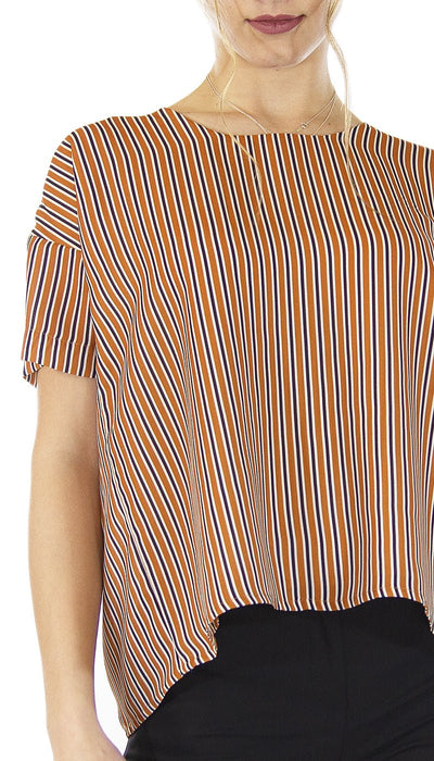 Silvian Heach Maglia coccio e nera a righe. PGP21357BL Maglie e cardigan Donna - Boutique Luisa Trendy