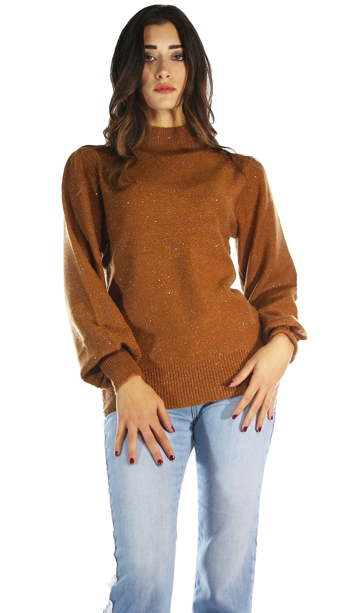 Silvian Heach Maglia lupetto over con glitter Maglie e cardigan Donna - Boutique Luisa Trendy