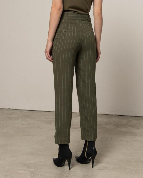 Silvian Heach Pantalone gessato verde militare Pantalone Donna - Boutique Luisa Trendy