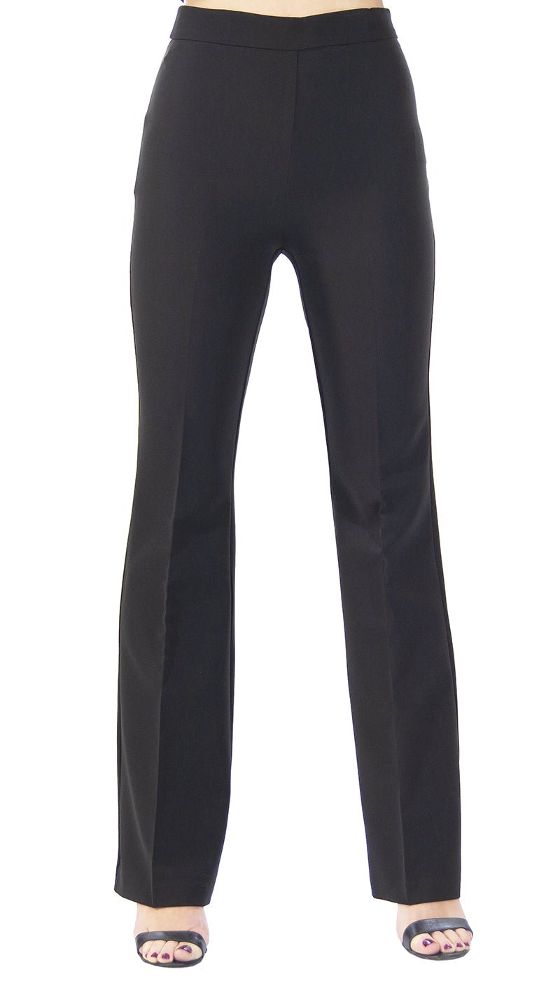 Silvian Heach Pantalone nero vita alta a zampa. PGP21545PA Pantalone Donna - Boutique Luisa Trendy