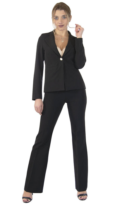 Silvian Heach Pantalone nero vita alta a zampa. PGP21545PA Pantalone Donna - Boutique Luisa Trendy