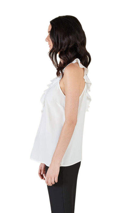 Silvian Heach Top bianco con rouches. PGP21172TO T-Shirt e top - Boutique Luisa Trendy