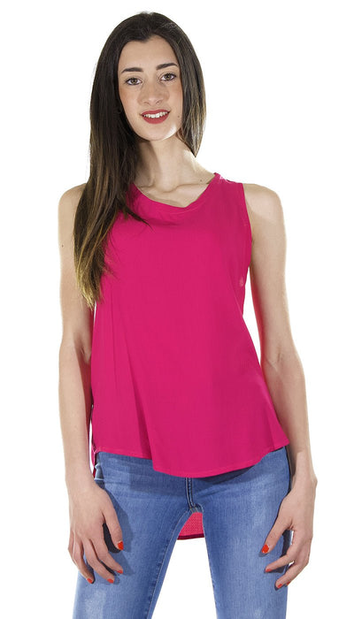 Silvian Heach Top fuxia in viscosa. PGP21622BL T-Shirt e top - Boutique Luisa Trendy