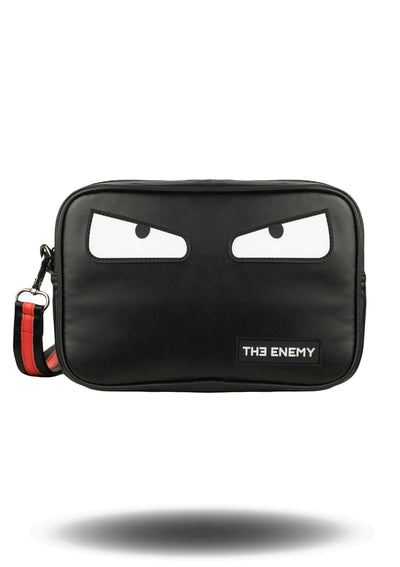 The Enemy Pochette nero in ecopelle