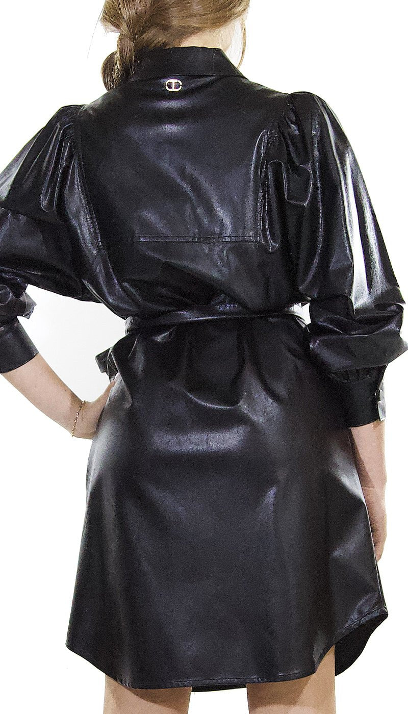 Twinset Milano Abito chemisier in tessuto spalmato. 212TT2050 Vestiti - Boutique Luisa Trendy