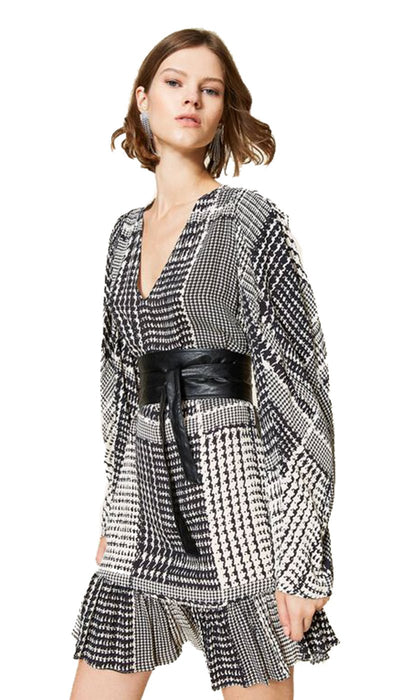 Twinset Milano Abito con stampa pied - de - poule. 212TT234C Vestiti - Boutique Luisa Trendy