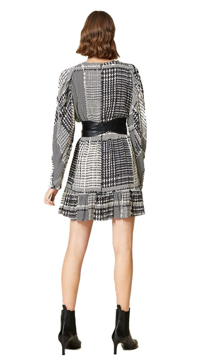 Twinset Milano Abito con stampa pied - de - poule. 212TT234C Vestiti - Boutique Luisa Trendy