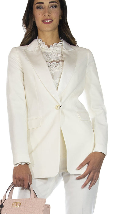 Twinset Milano Giacca blazer in misto lana e cady Capispalla Donna - Boutique Luisa Trendy