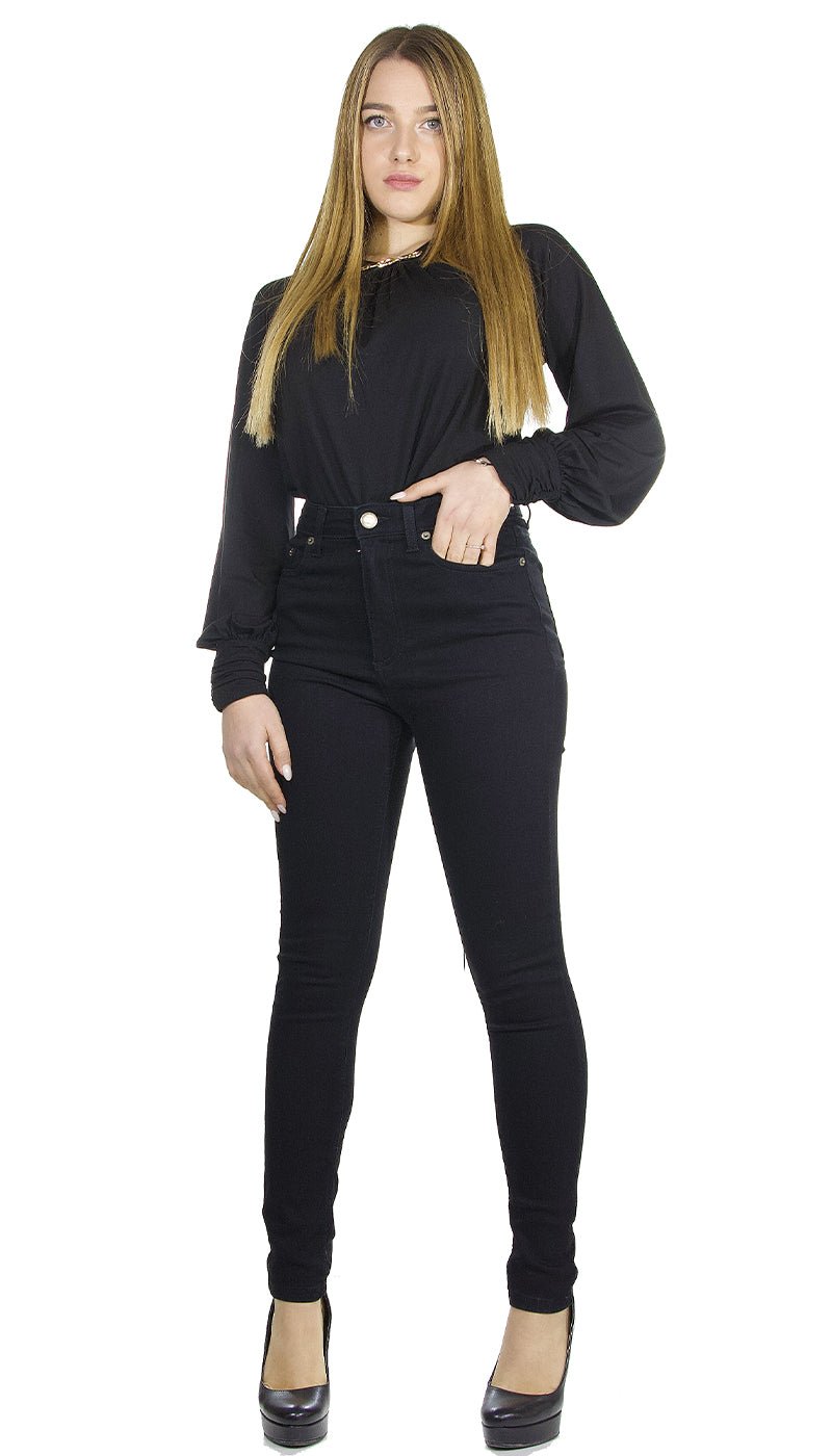 Twinset Milano Jeans nero skinny a vita alta. 212TP2360 Jeans - Boutique Luisa Trendy