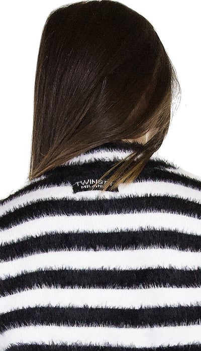 Twinset Milano Maglia a righe con cut - out. 212TP3011 Maglie e cardigan Donna - Boutique Luisa Trendy