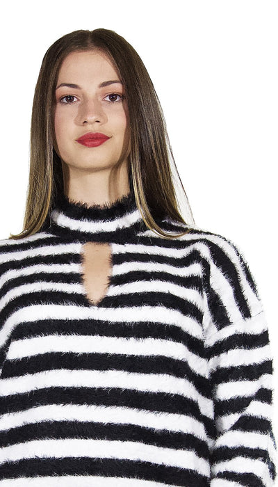 Twinset Milano Maglia a righe con cut - out. 212TP3011 Maglie e cardigan Donna - Boutique Luisa Trendy