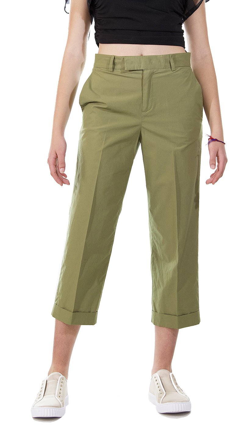Twinset Milano Pantalone in popeline a vita alta. 191TT2232 Pantalone Donna - Boutique Luisa Trendy