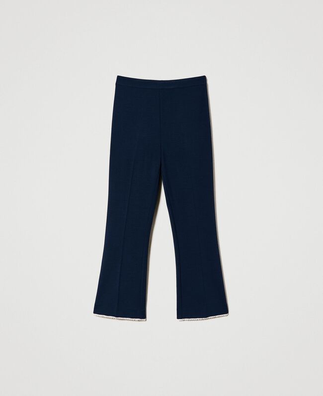 Twinset Milano Pantaloni cropped con perle Pantalone Donna - Boutique Luisa Trendy