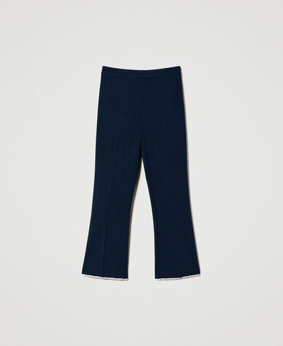 Twinset Milano Pantaloni cropped con perle Pantalone Donna - Boutique Luisa Trendy