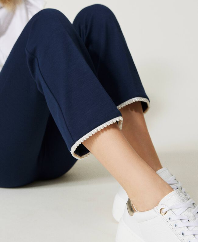 Twinset Milano Pantaloni cropped con perle Pantalone Donna - Boutique Luisa Trendy