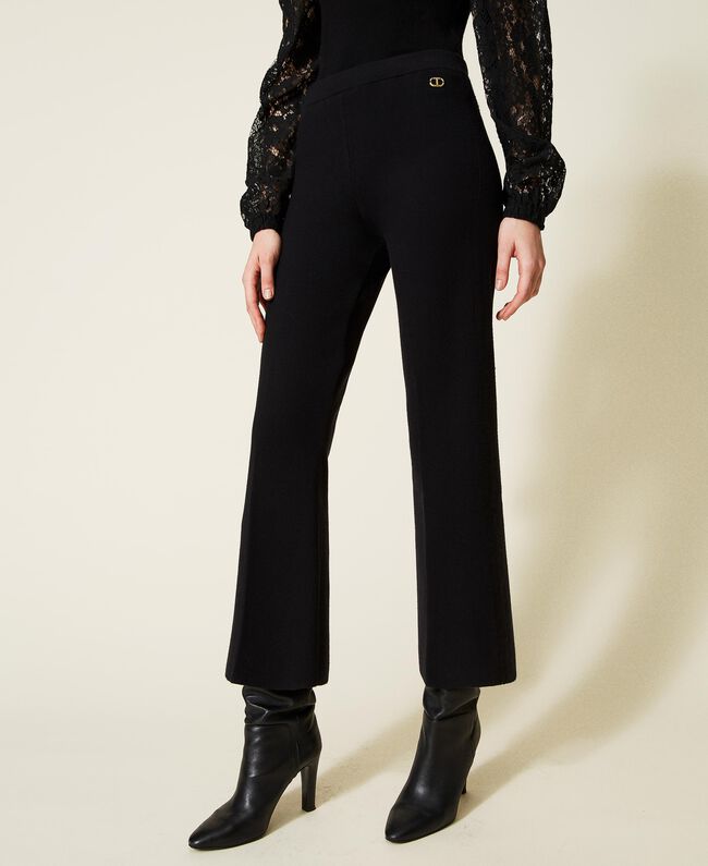 Twinset Milano Pantaloni flare in maglia Pantalone Donna - Boutique Luisa Trendy