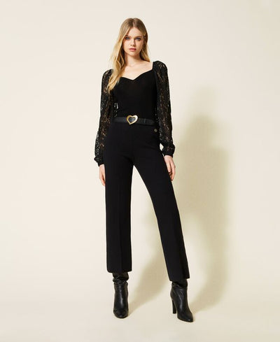 Twinset Milano Pantaloni flare in maglia Pantalone Donna - Boutique Luisa Trendy