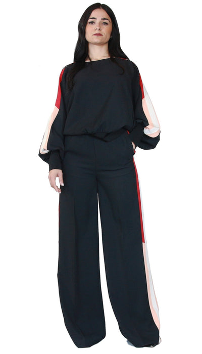 Twinset Milano Pantaloni in cady crêpe con bande Pantalone Donna - Boutique Luisa Trendy