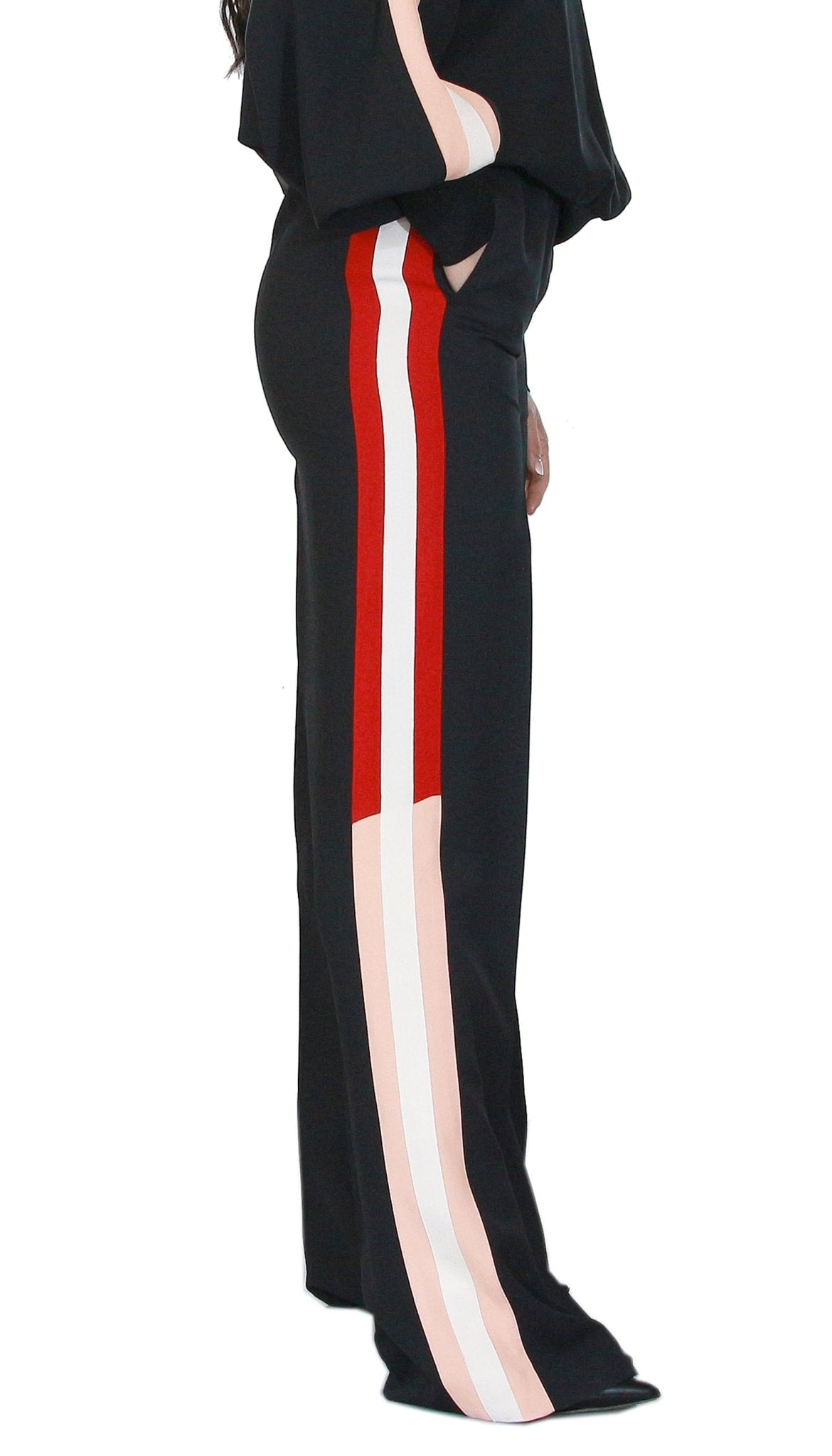 Twinset Milano Pantaloni in cady crêpe con bande Pantalone Donna - Boutique Luisa Trendy