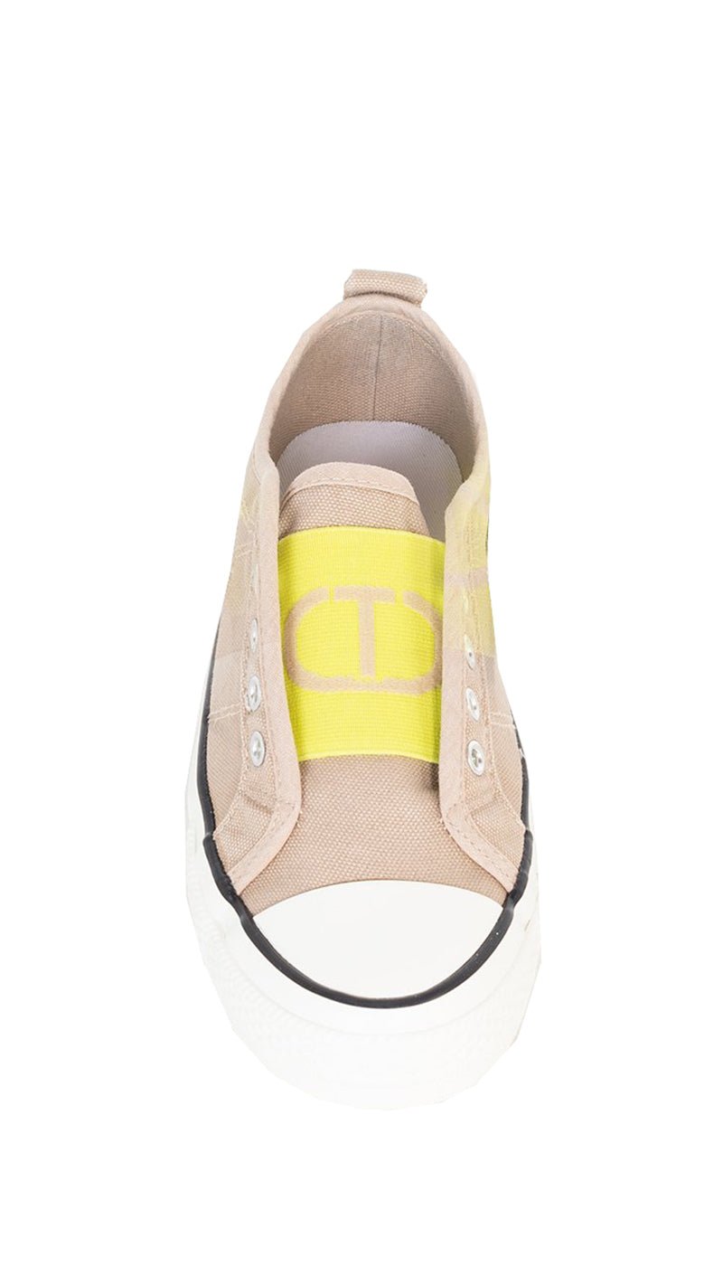 Twinset Milano Sneakers in canvas con logo. 211TCT170 Scarpe - Boutique Luisa Trendy