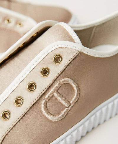 Twinset Milano Sneakers in raso con logo. 211TCT118 Scarpe - Boutique Luisa Trendy