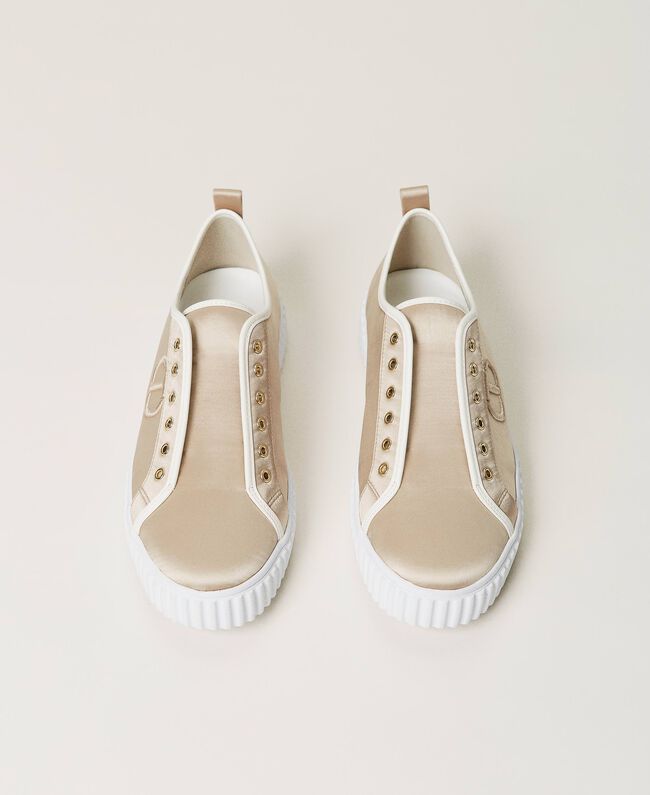 Twinset Milano Sneakers in raso con logo. 211TCT118 Scarpe - Boutique Luisa Trendy
