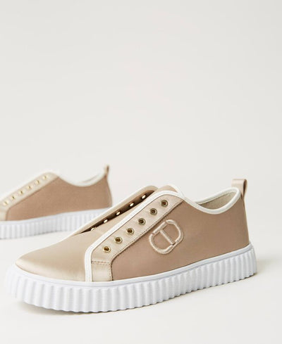 Twinset Milano Sneakers in raso con logo. 211TCT118 Scarpe - Boutique Luisa Trendy