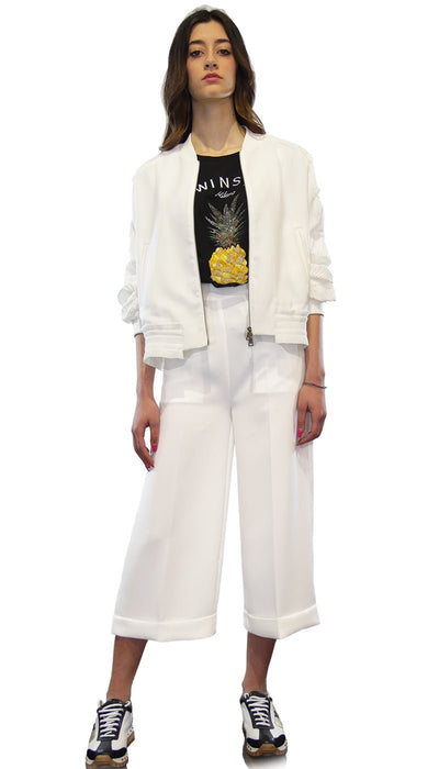 TwinSet Pantalone ampio in georgette. 201TP202C Pantalone Donna - Boutique Luisa Trendy