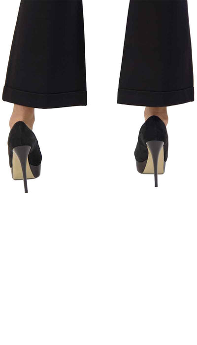 Twinset Pantalone donna nero in punto milano modello cropped. Art. 202ST2023 Pantalone Donna - Boutique Luisa Trendy